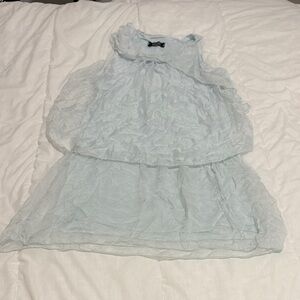 Allegra Unione Light Blue Silk Mini Dress